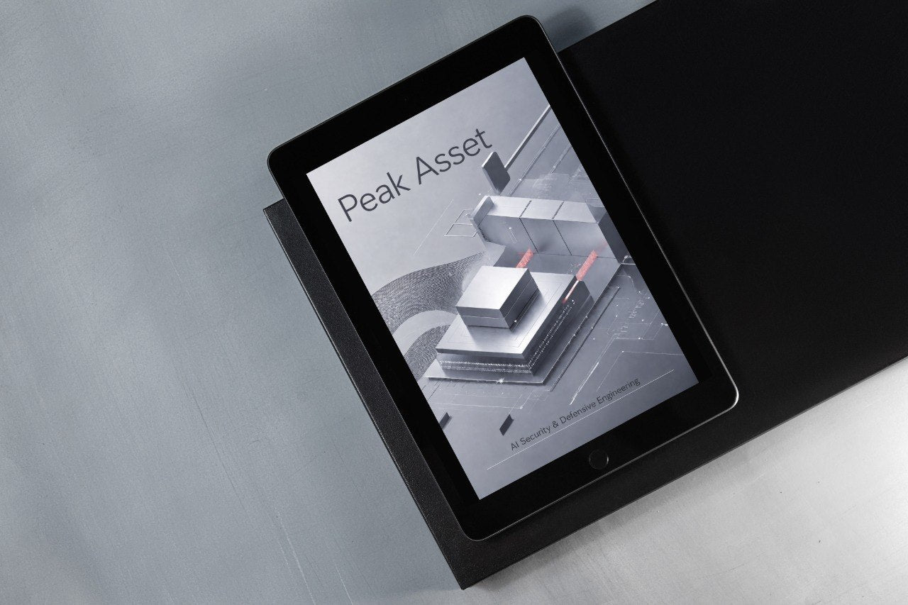 A black tablet device displaying a cover titled "Axis Module" with a grayscale architectural graphic, resting on a dark rectangular surface against a light gray background.